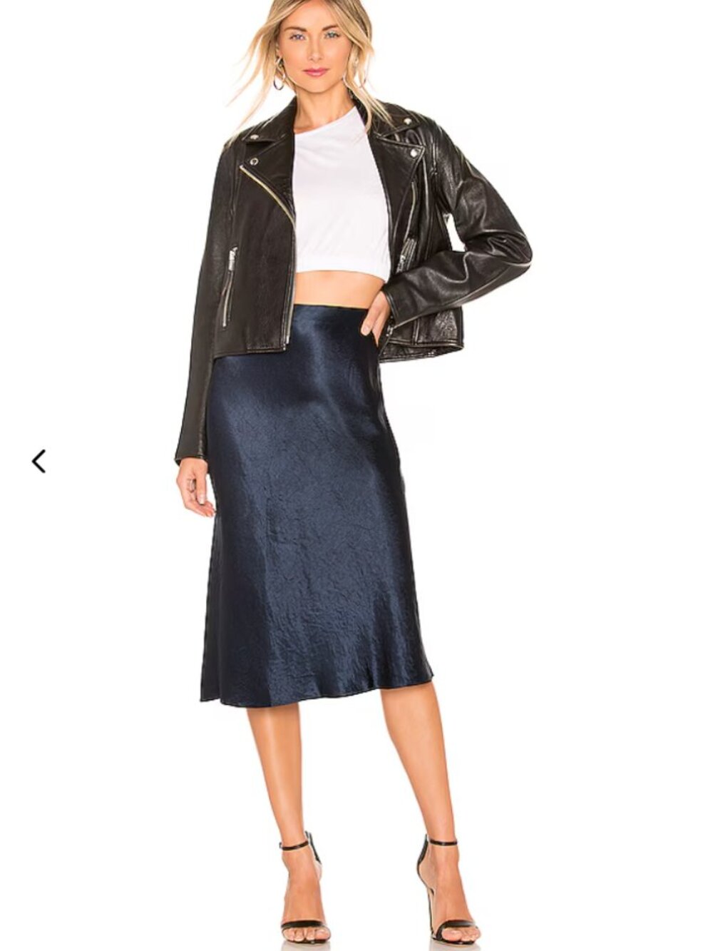 Vince Midi Slip Skirt Coastal Blue L - Picture 9 of 9
